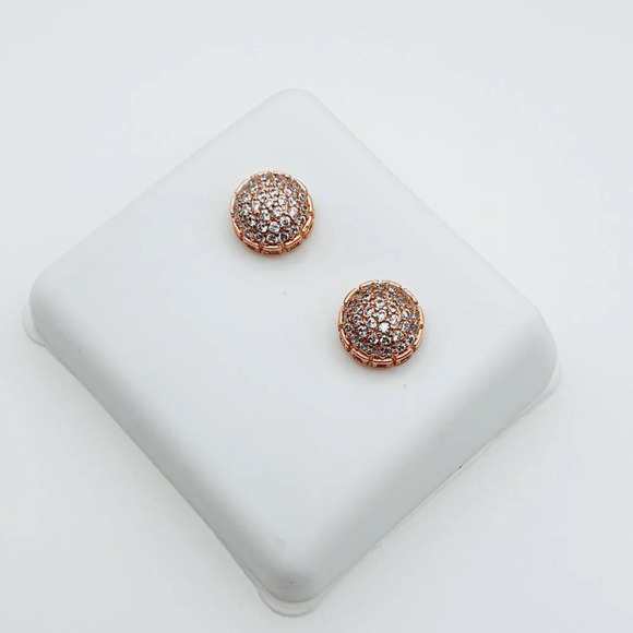 "14K Gold Plated Cubic Zircon Earrings, INUS1BR108 - Picture 7 of 9
